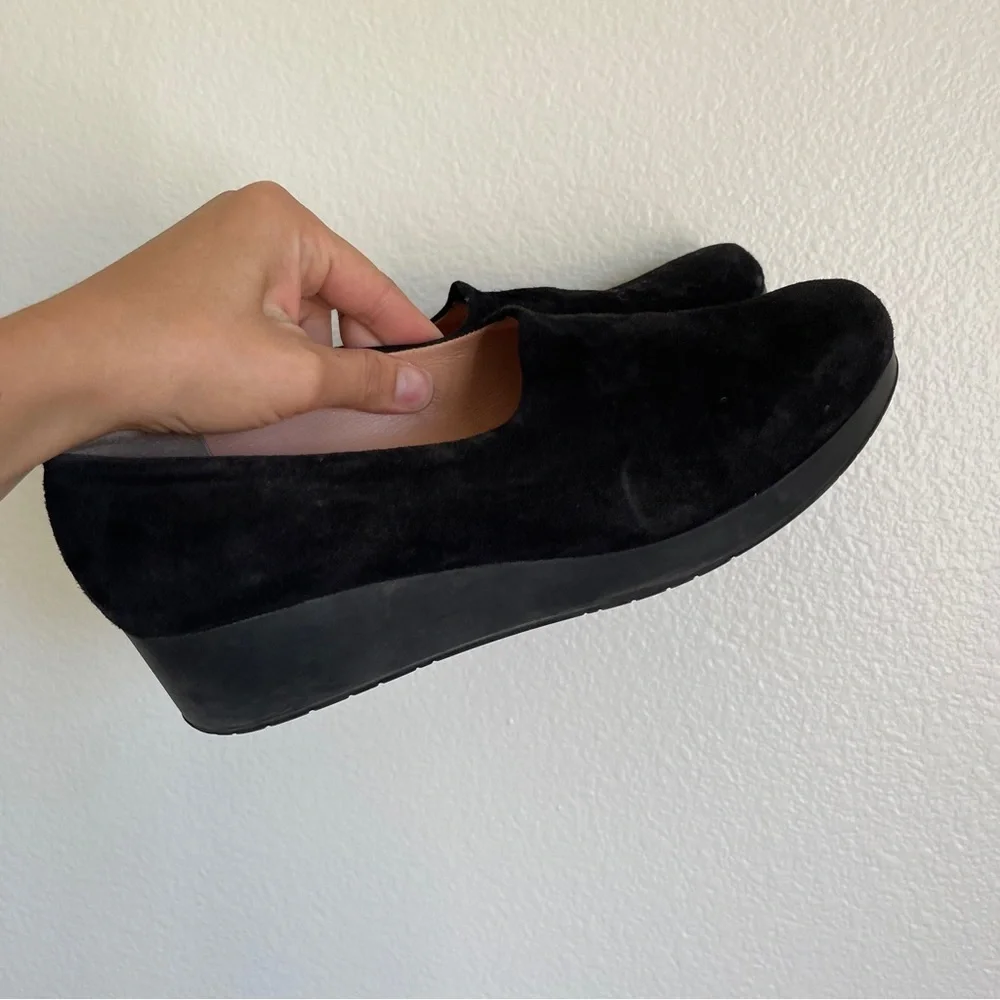 Robert Clergerie Naloj Lambskin Wedge Platform Shoes